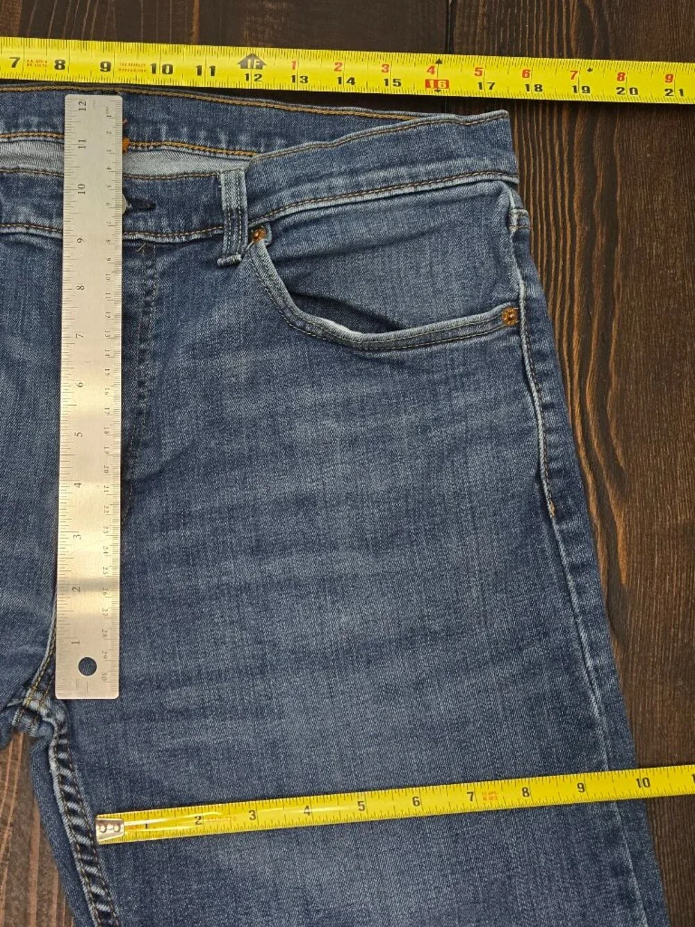 Levi's 512 Slim Taper Jeans Mens 36x34 (fit 34x30) Light Med Wash Stretch Denim